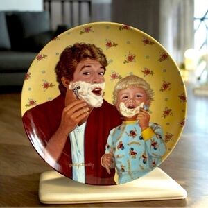 Vintage Souvenir Plate Knowles Collector Plate "LITTLE SHAVER" Wall Home Decor